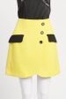 Yellow Wool Blend Mini Preowned Skirt Sale